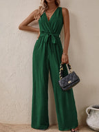 Tied Surplice Sleeveless Wide Leg Jumpsuit (11)