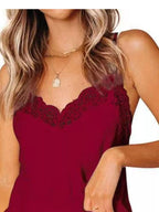 Lace Trim Cami Shorts Lounge Set (9)