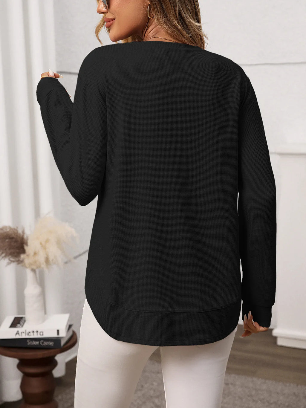 Long Sleeve Round Neck T-shirt (18)
