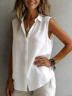 Sleeveless Button-down Shirt (13)