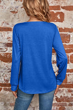 Ruched Square Neck Long Sleeve T-shirt (6)