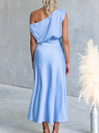One-shoulder Tied Midi Dress (5)