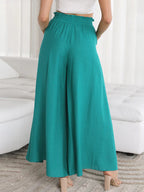 Drawstring Waist Wide Leg Pants (2)
