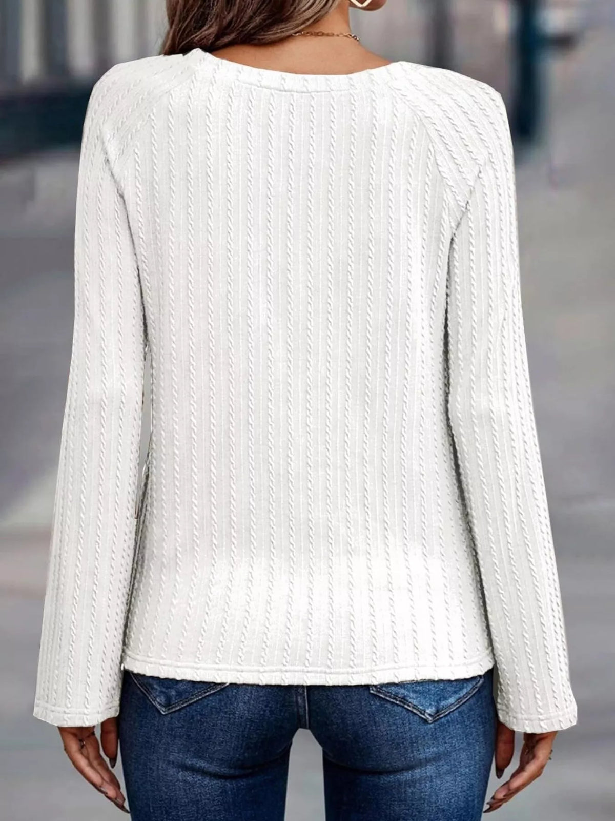 Textured Knit Long Sleeve T-shirt (11)