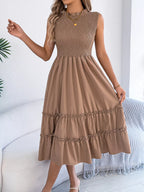 Smocked Sleeveless Tiered Dress (9)