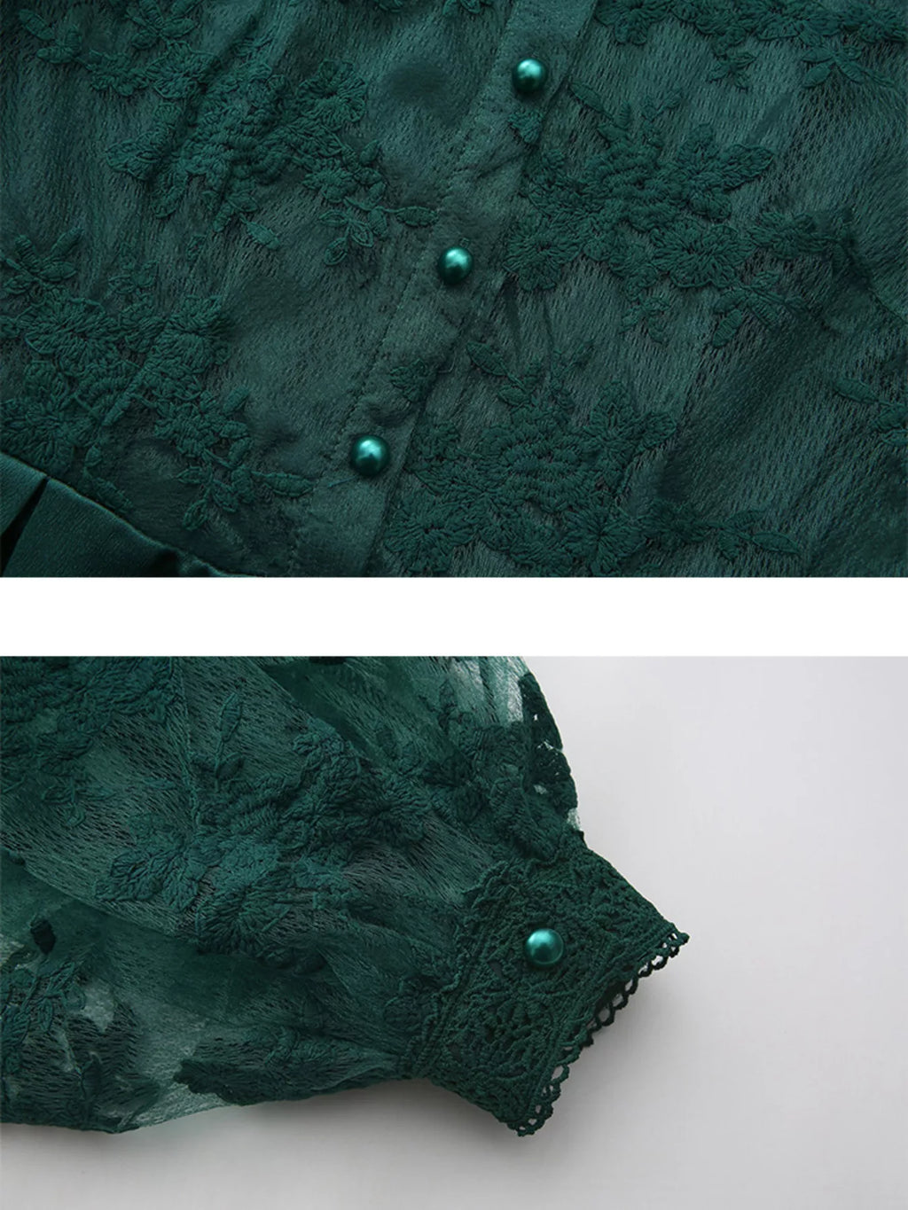 Lace Lantern Sleeve Belted Maxi Dress (8)