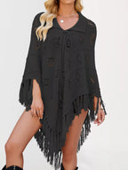 Fringe Openwork Knit Cover Up (20)