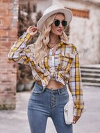Plaid Button-down Long Sleeve Shirt (31)