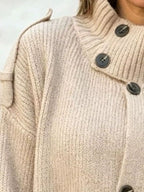 Full Size Button-up Mock Neck Cardigan Plus (4)