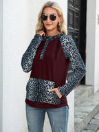 Leopard Raglan Sleeve Hoodie (5)