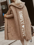 Full Size Hooded Knit Open Front Cardigan Plus (4)