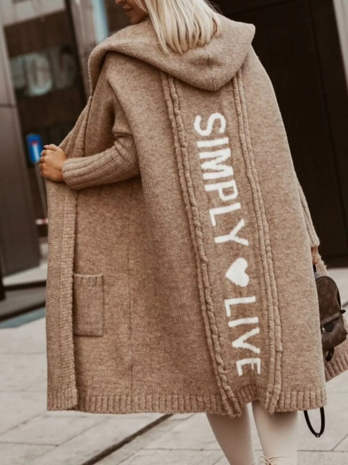 Full Size Hooded Knit Open Front Cardigan Plus (4)