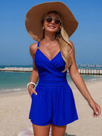 V-neck Spaghetti Strap One-piece Swimsuit (11)