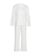 Collared Neck Long Sleeve Top Drawstring Pants Set (8)