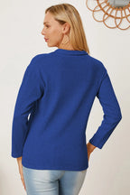 Collared Neck Dropped Shoulder T-shirt (18)