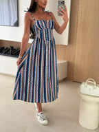Printed Tie-strap Midi Dress (33)