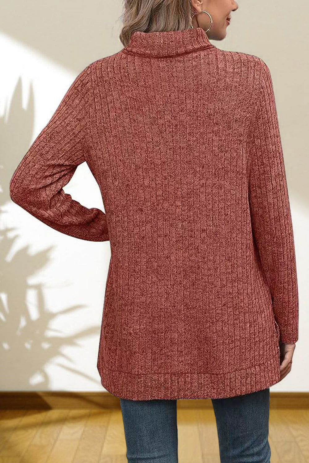 Turtleneck High Low Top (28)
