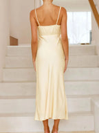Satin Asymmetrical Midi Dress (4)