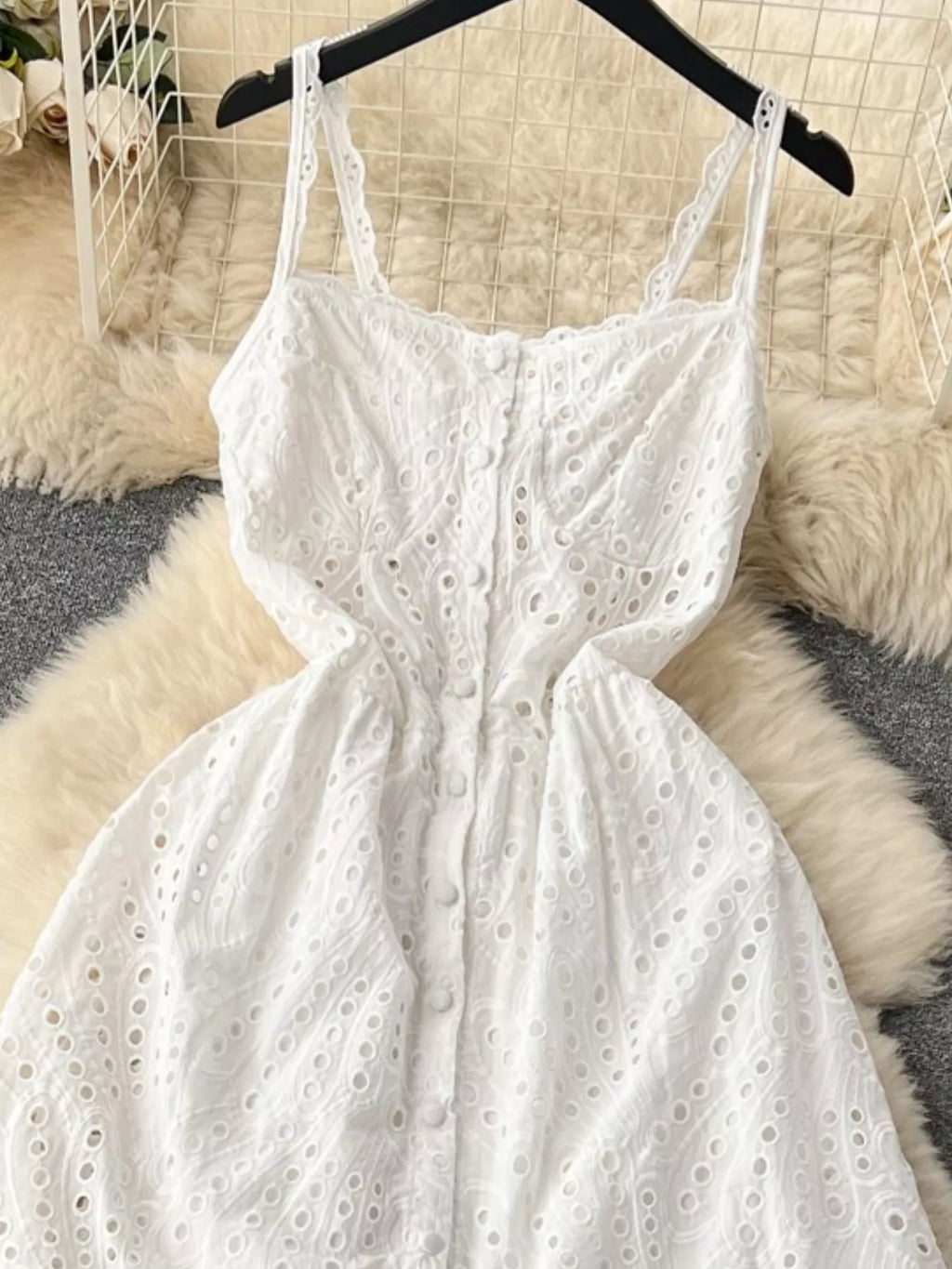 Eyelet Embroidered Tiered Cami Dress (14)