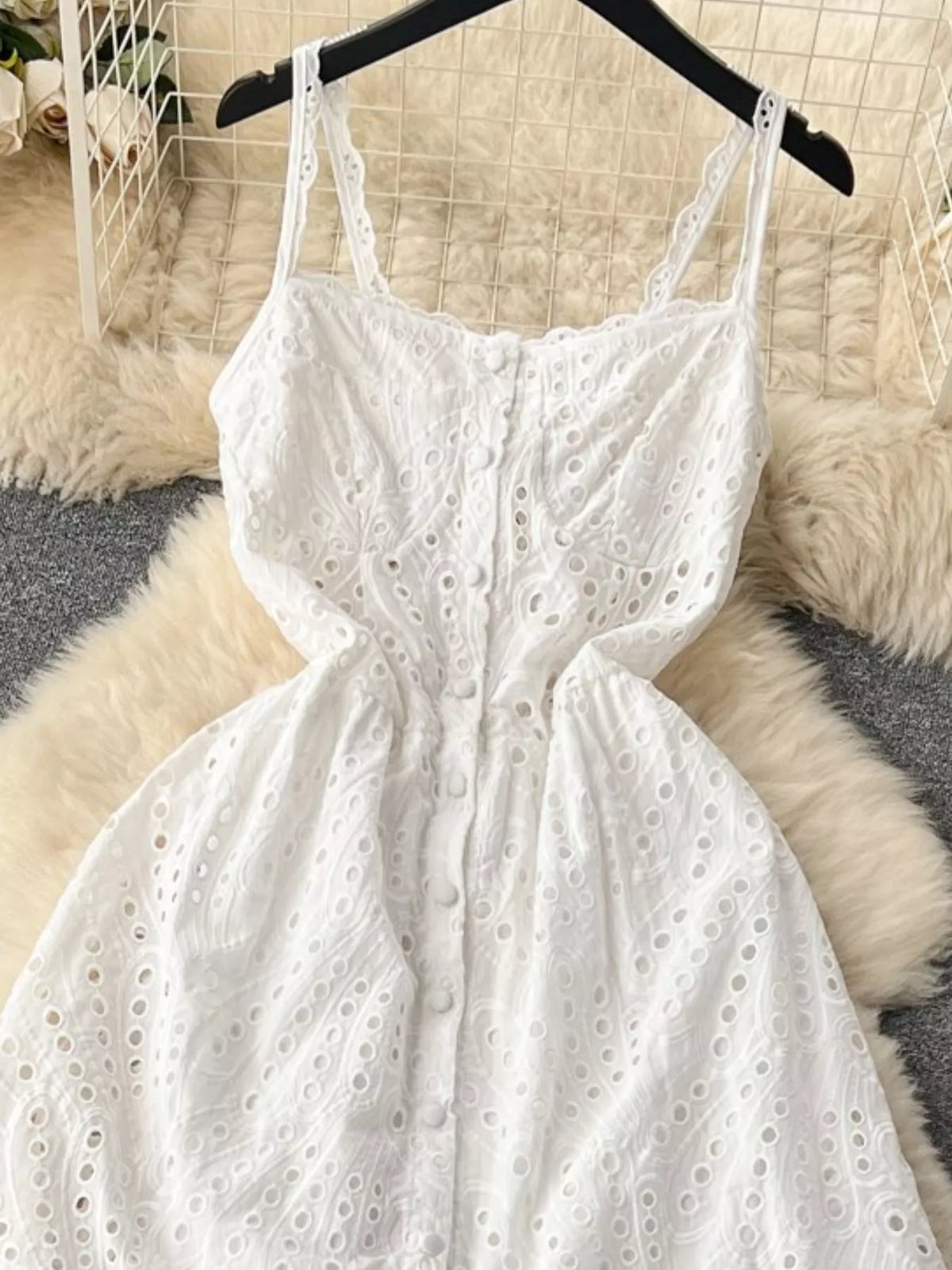 Eyelet Embroidered Tiered Cami Dress (14)