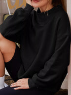 Oversized Mock Neck Long Sleeve Sweatshirt (17)