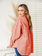 Distressed Raw Hem Denim Jacket (12)