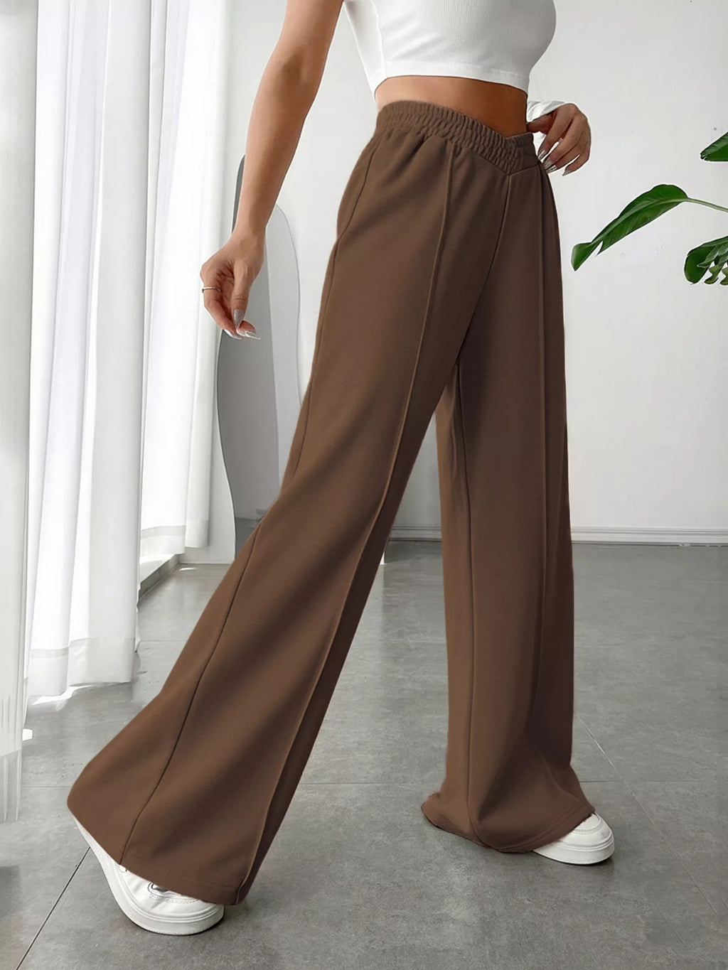Wide Leg High Waist Pants (3)