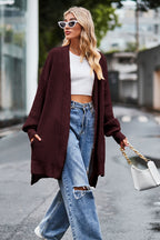 Open Front Dropped Shoulder Longline Cardigan (15)