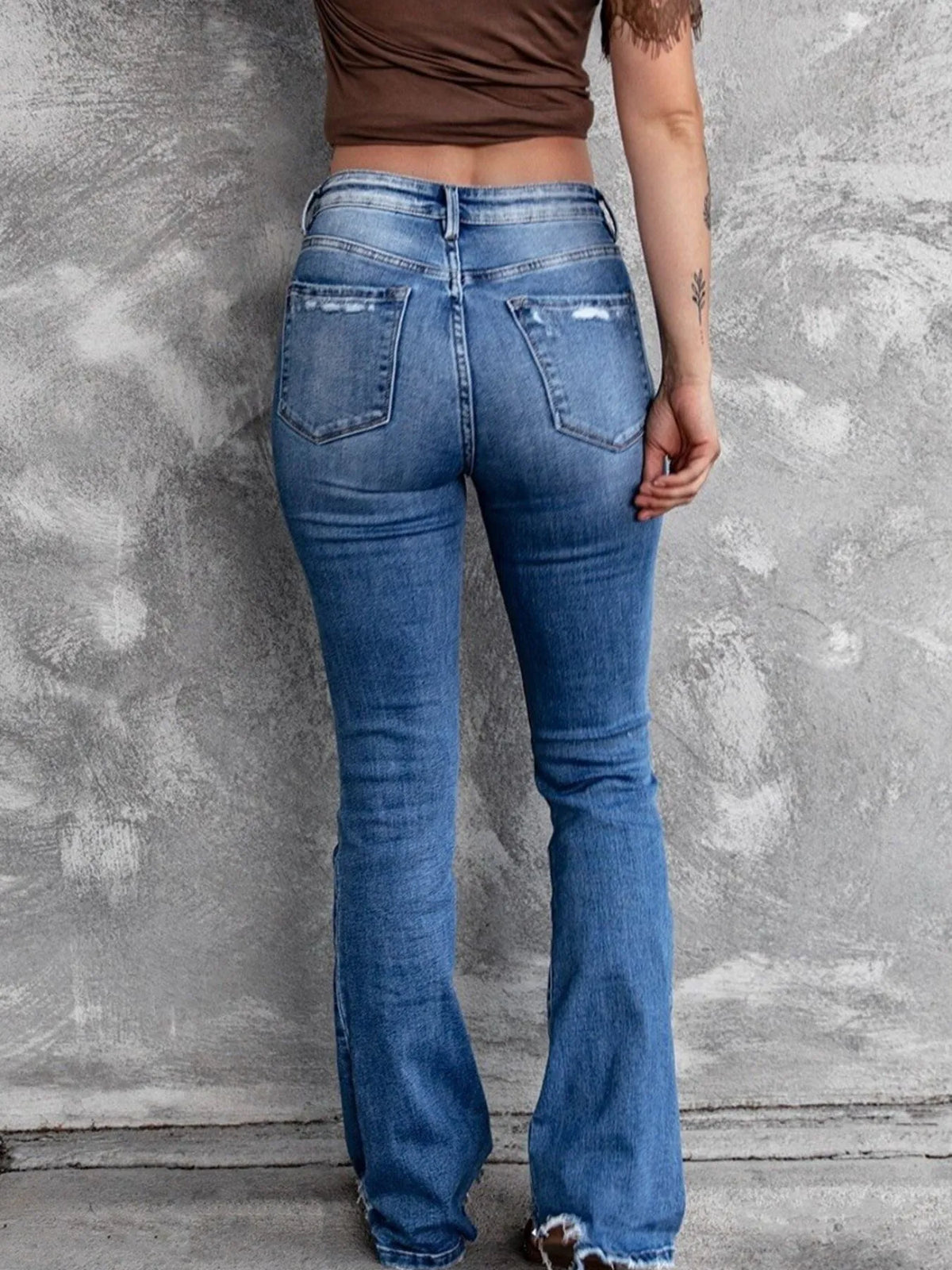 Distressed Flare Jeans (4)