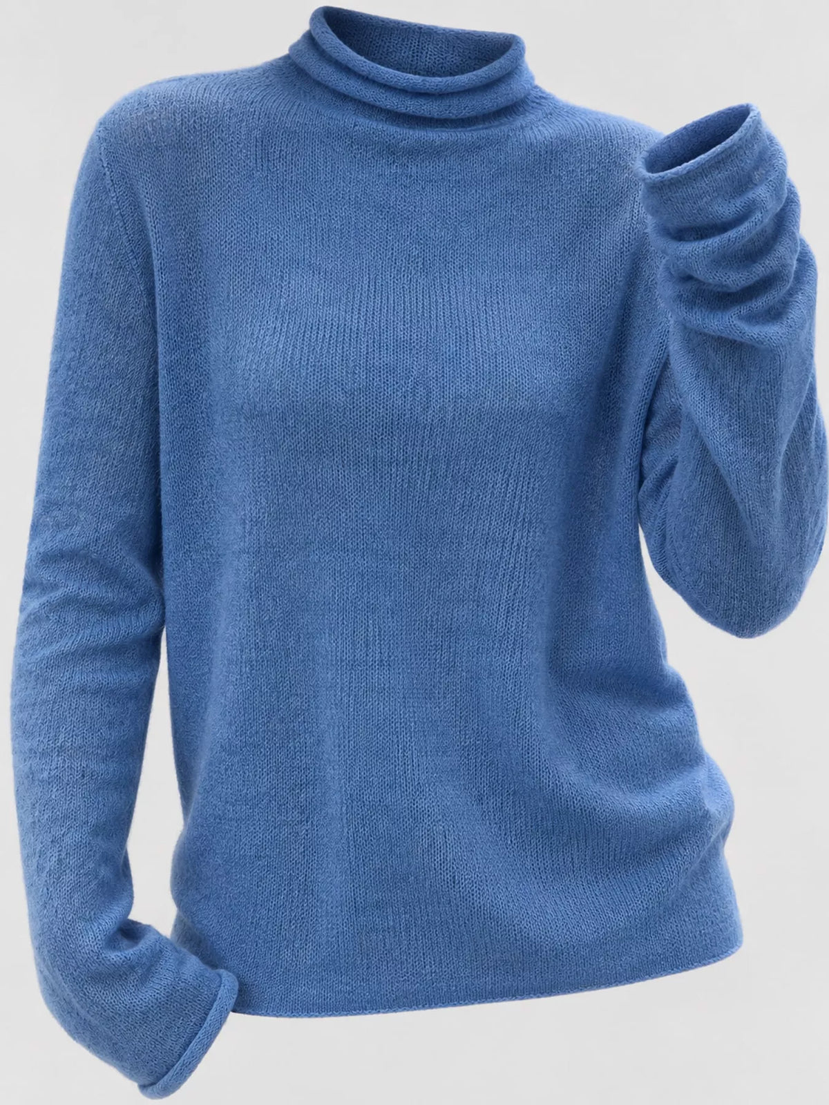 Sheer Turtleneck Knit Top (27)