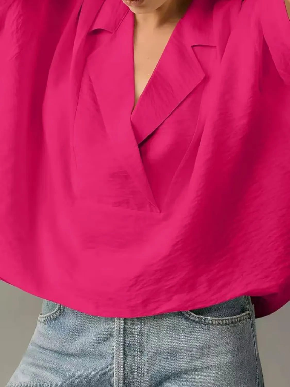 Collared Neck Half Sleeve Blouse (7)