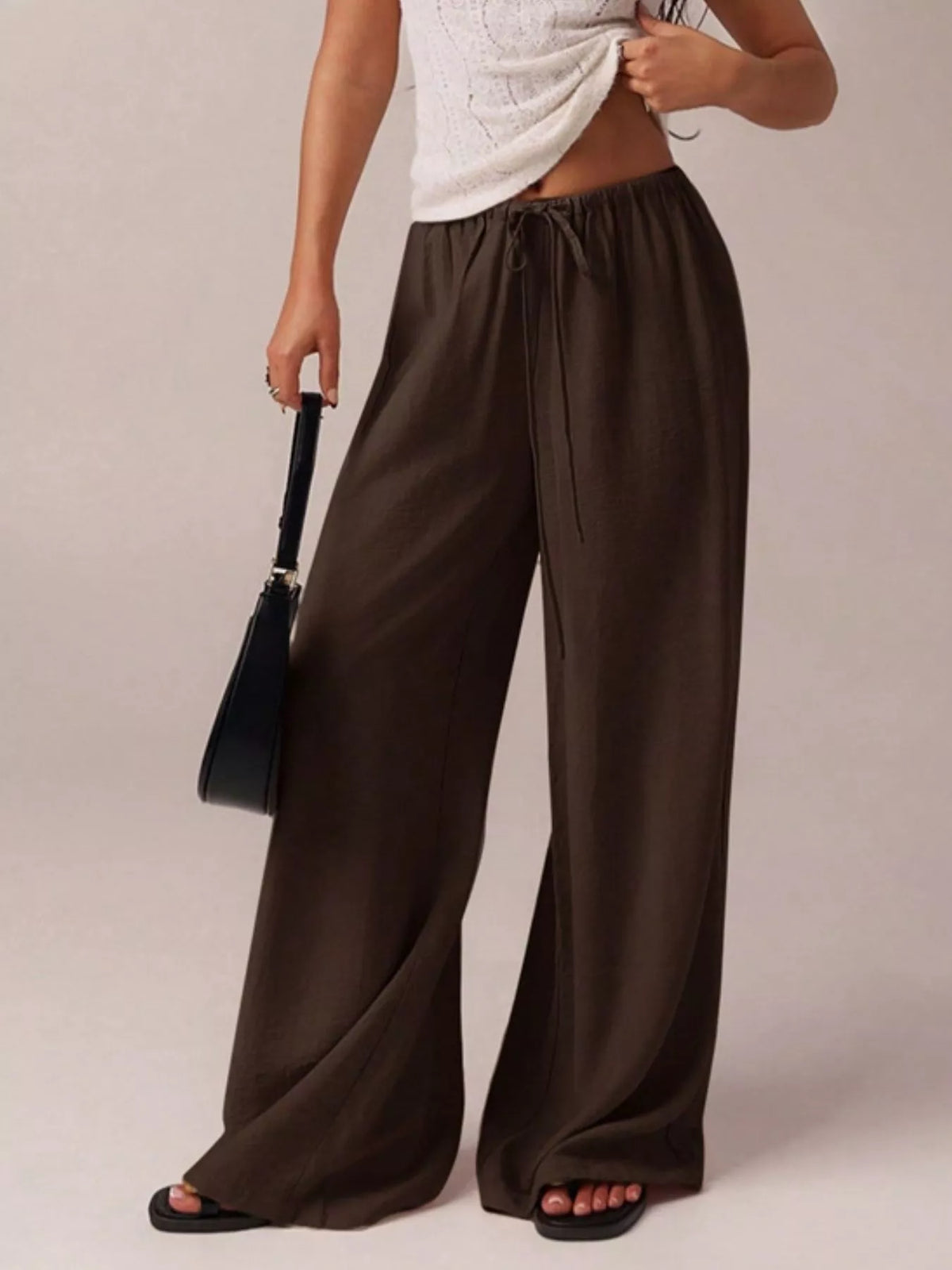 Drawstring Wide Leg Pants (15)