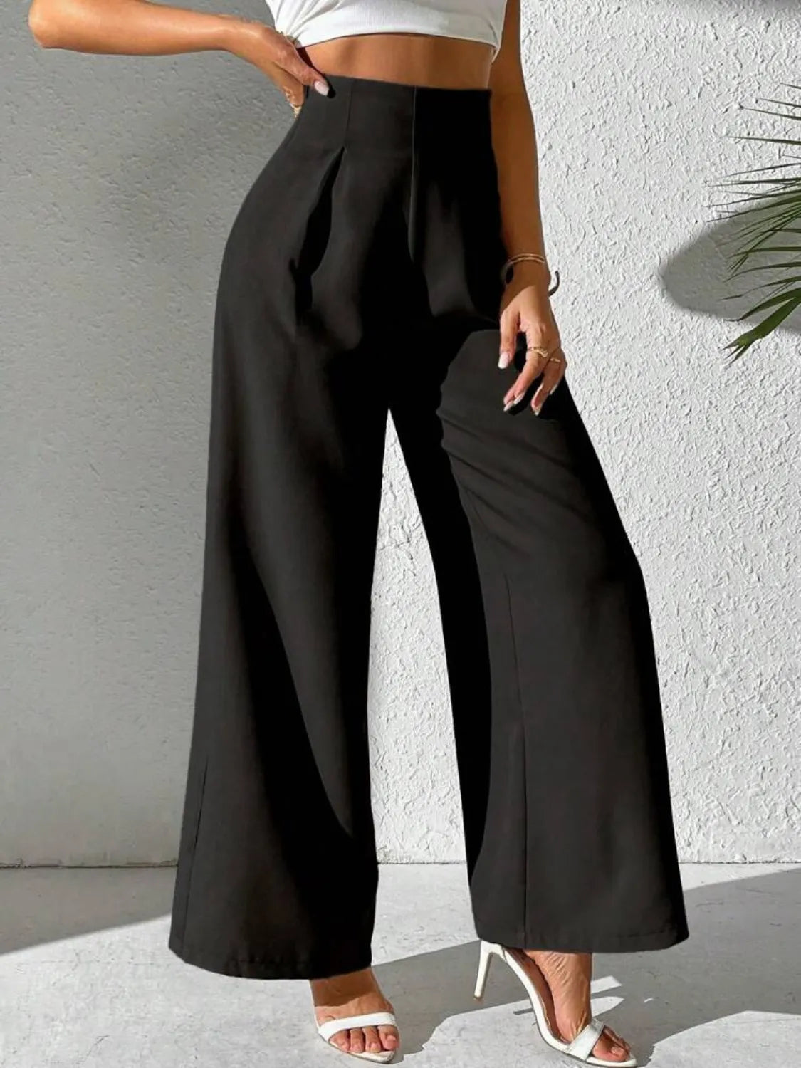 Wide Leg High Waist Pants (7)