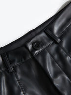 Pu Leather High Rise Shorts (2)