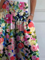 Full Size Smocked Wide Leg Pants Pockets (9)