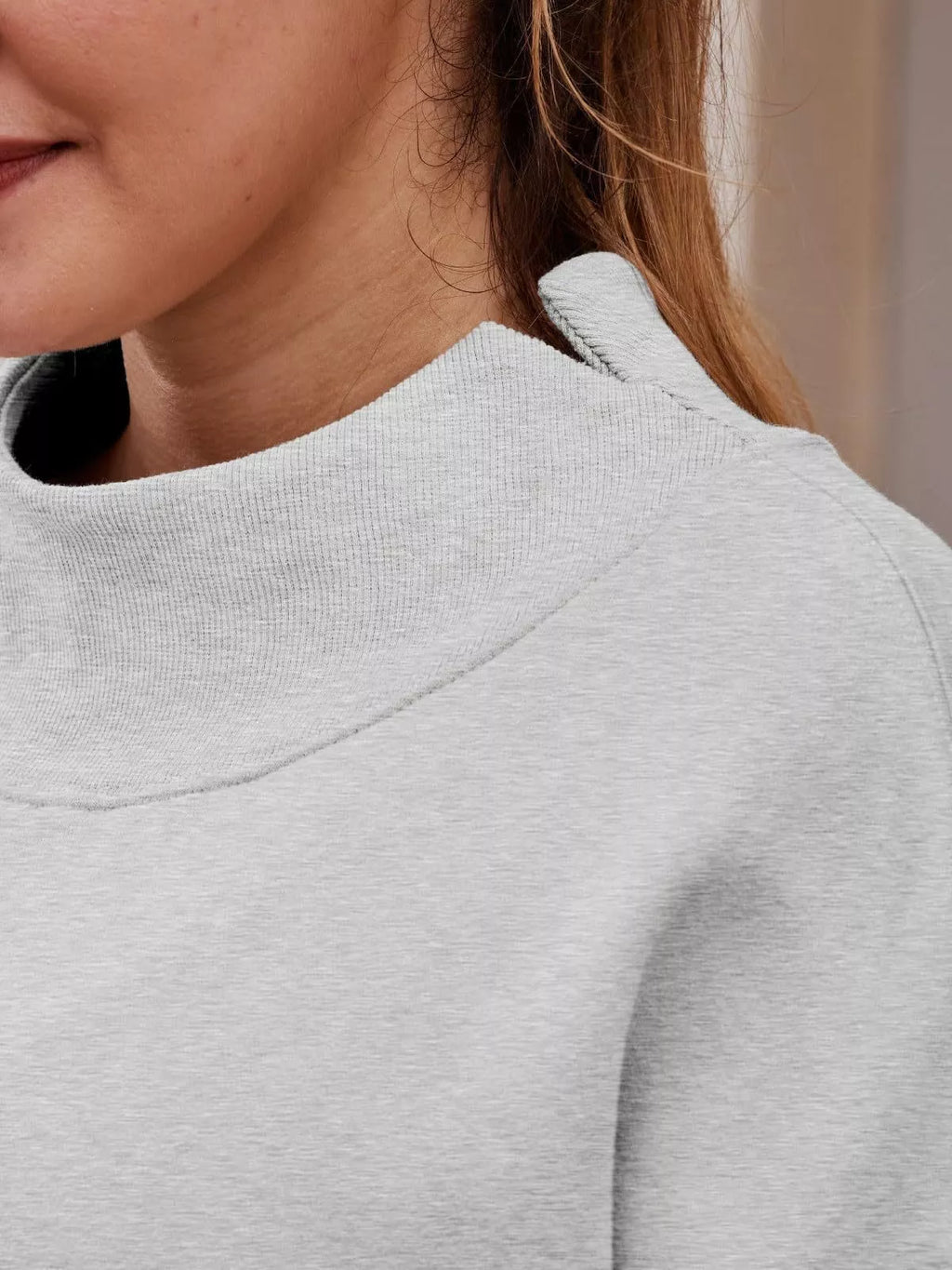 Mock Neck Dropped Shoulder Sweatshirt (11)