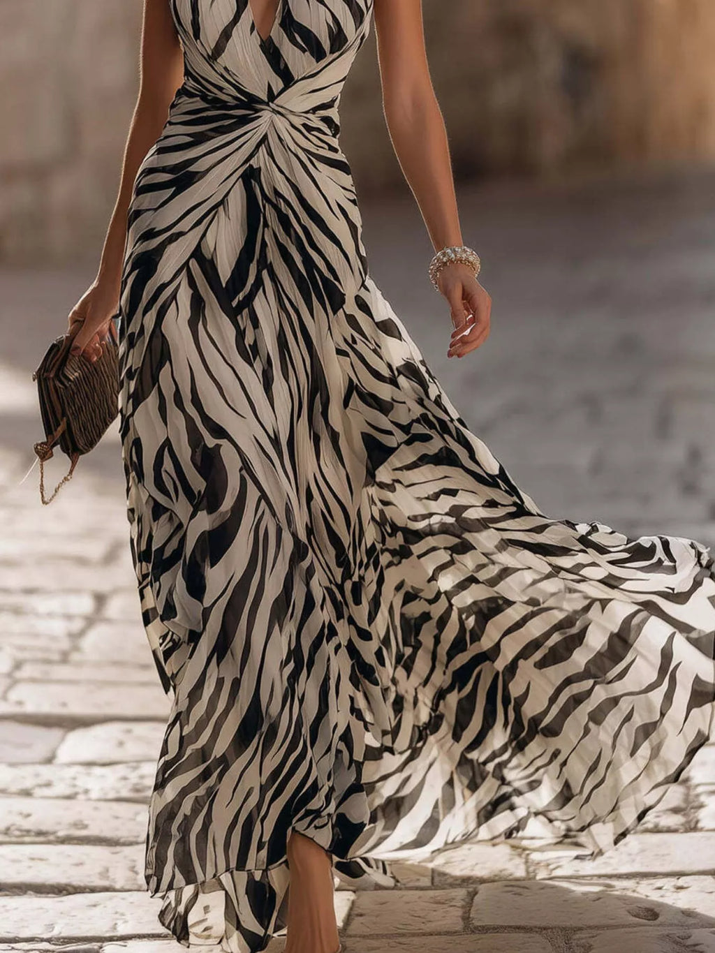 Halter Neck Ruched Maxi Dress (13)