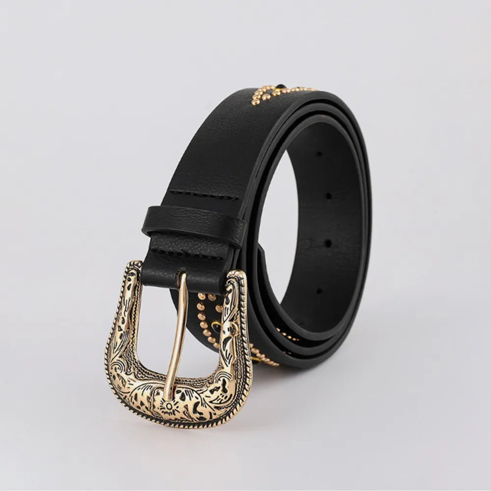 Pu Leather Rhinestone Belt (3)