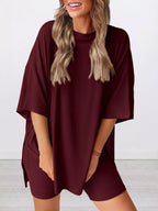 Full Round Neck Two-piece Set