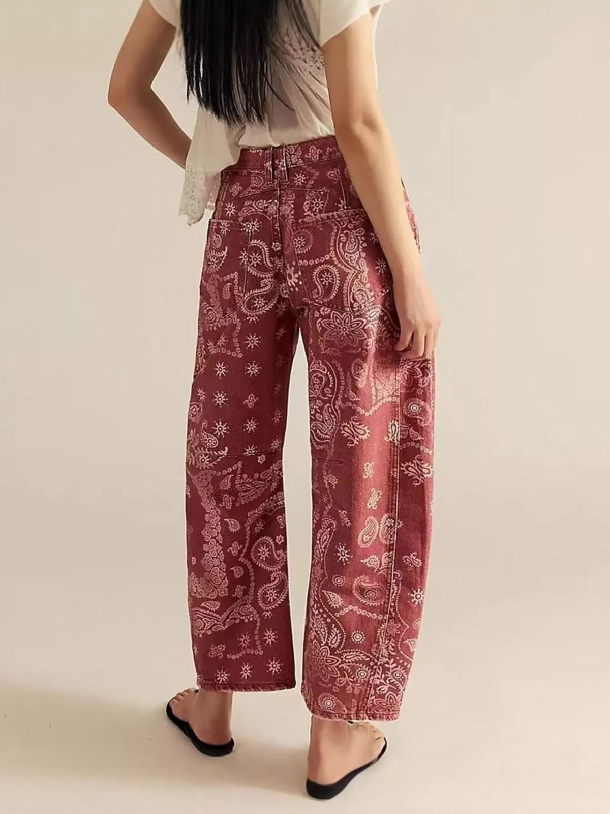 Printed Wide-leg Jeans (2)