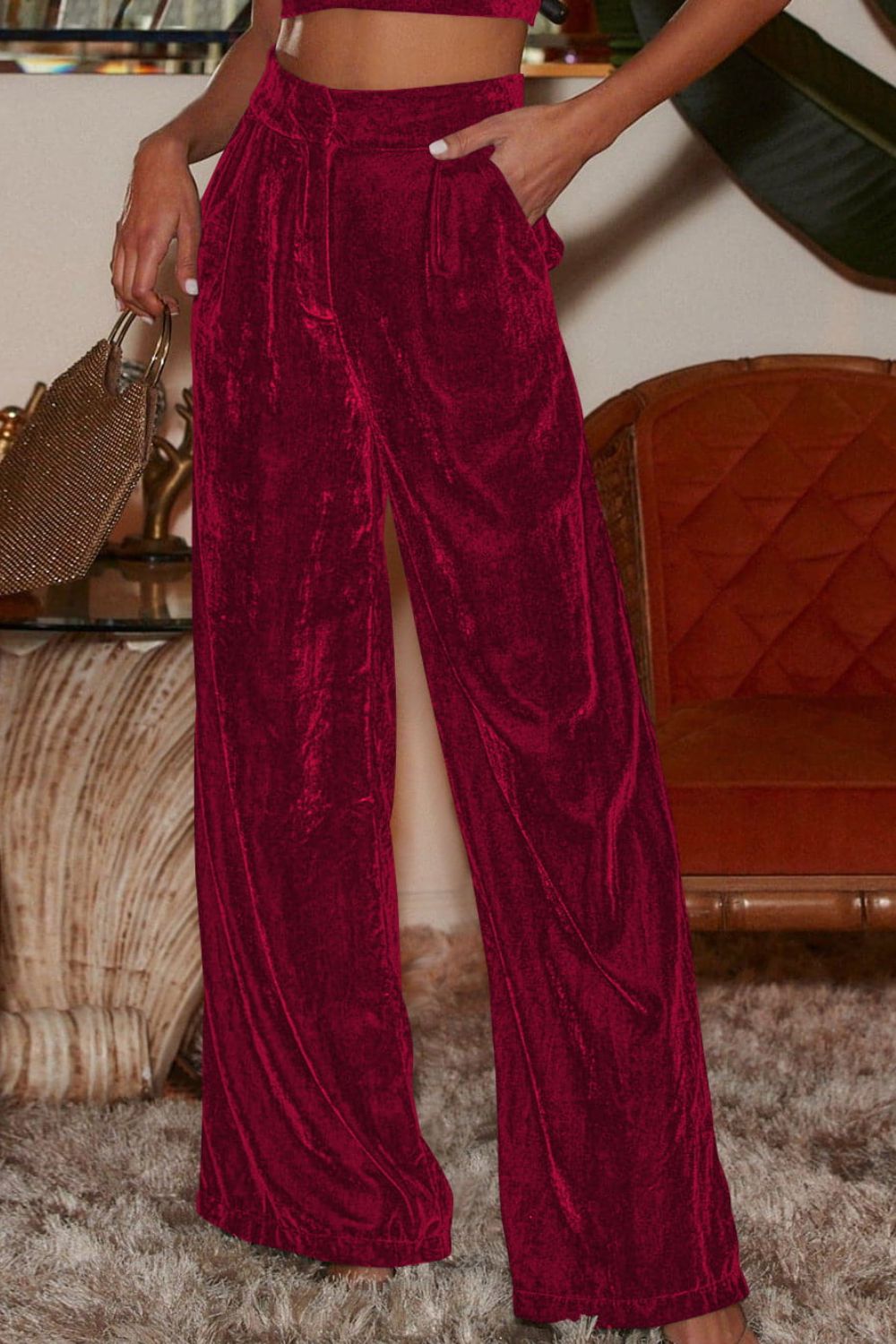 Loose Fit High Waist Long Pants Pockets (15)