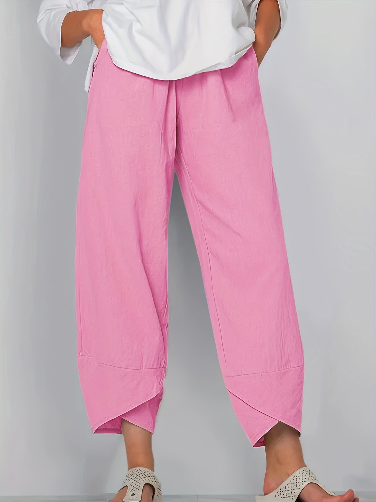 Elastic Waist Pants Pockets (15)