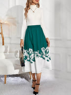 Floral Print A-line Midi Skirt (7)