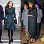French Lapel Long Sleeve Plaid Waist Tight Large Swing Dress photo 16