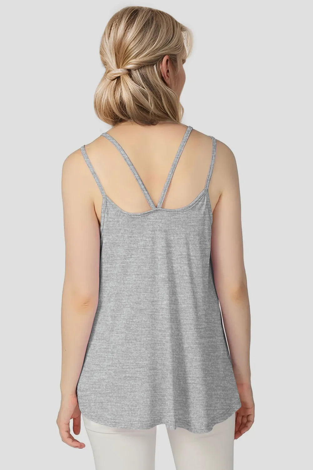 Bamboo Scoop Neck Double Spaghetti Straps Cami (10)