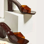 Square Toe Block Heels Sandals (2)