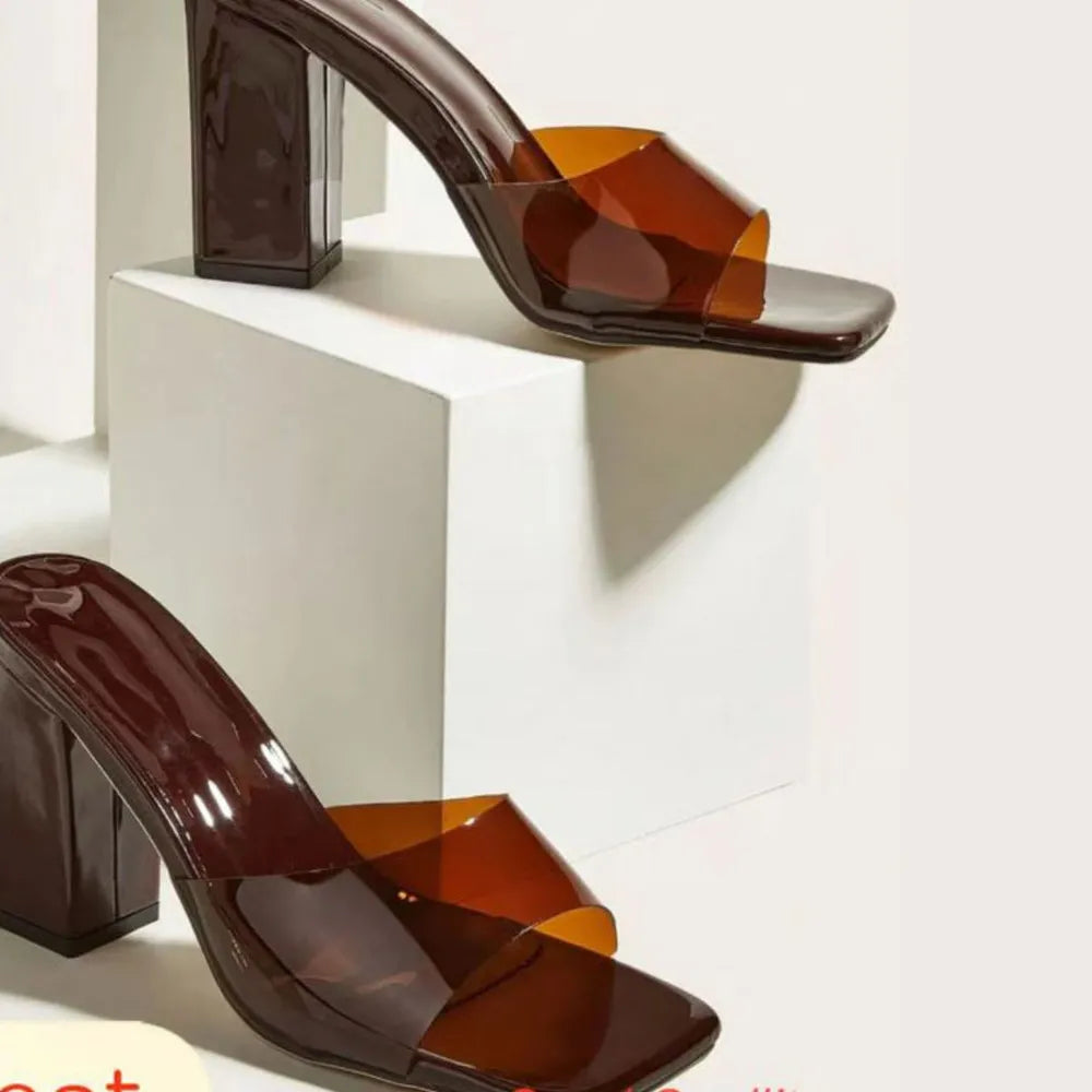 Square Toe Block Heels Sandals (2)