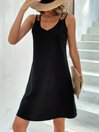 Sleeveless V-neck Summer Tank Dress (13)