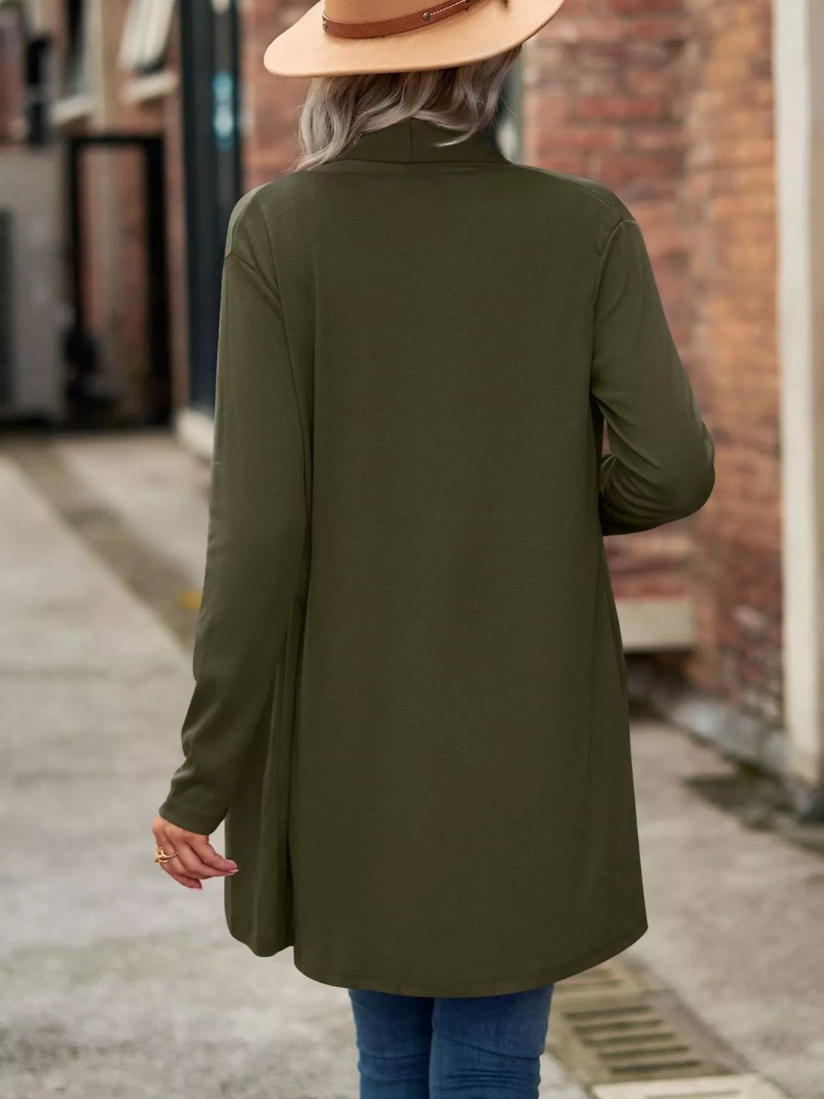 Open-front Dropped Shoulder Cardigan (18)