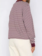 Striped Oversized Round Neck Sweatshirt (12)
